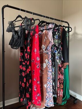 Milly Floral & Solid Maxi Dress Assortment in Black, Red, Brown, Pink, Green